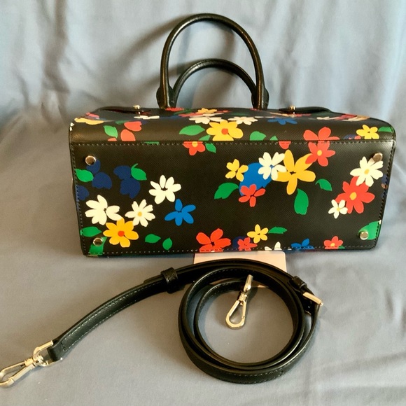 Kate Spade Staci Sailing Floral Medium Satchel Purse Crossbody - Picture 3 of 5